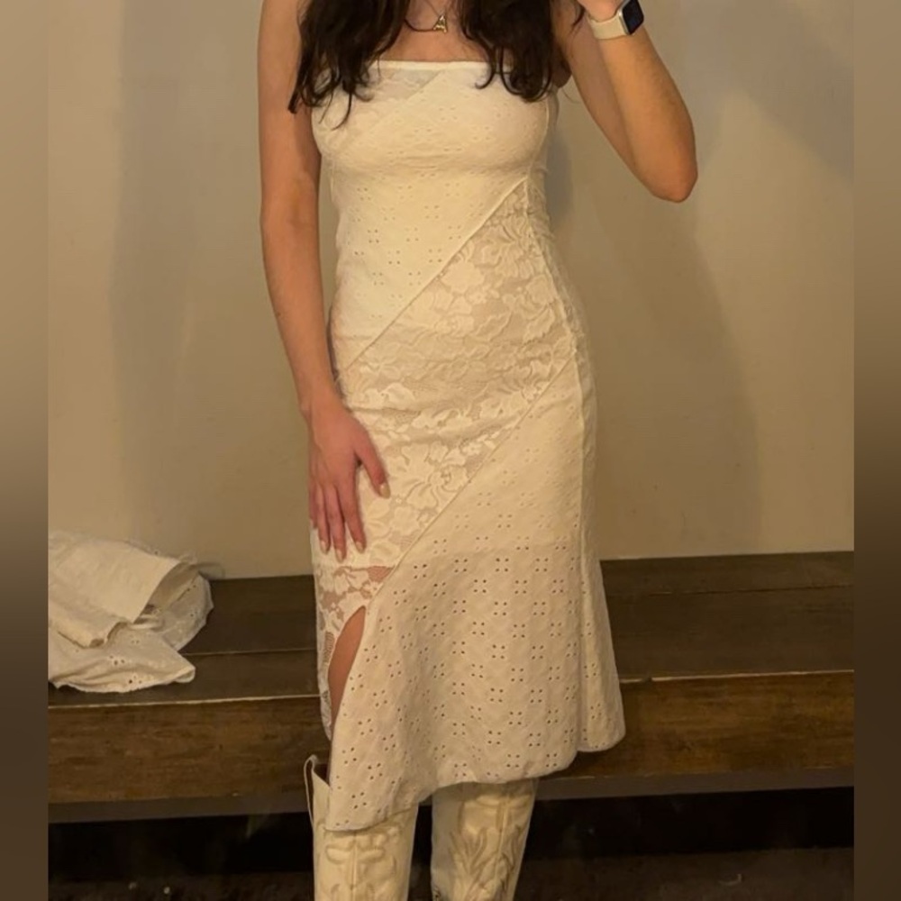 Altar’d State Strapless Midi Dress
